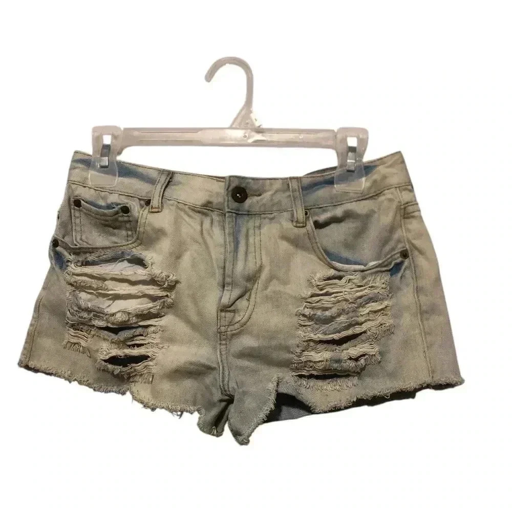 Y2K Forever 21 Distressed Denim Shorts Size 26